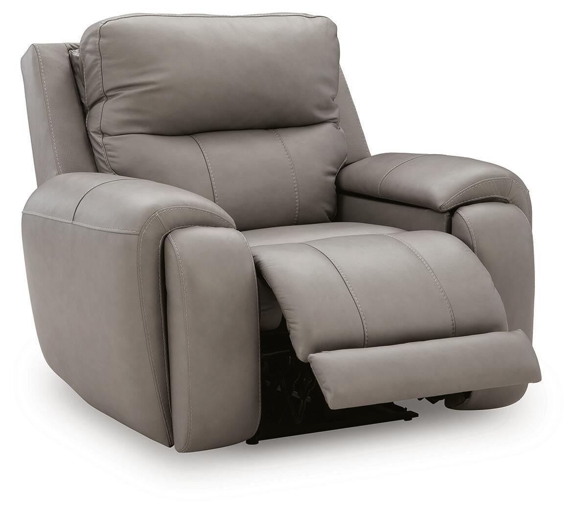 Real Moments Power Recliner with Audio Seating in Ash, open view