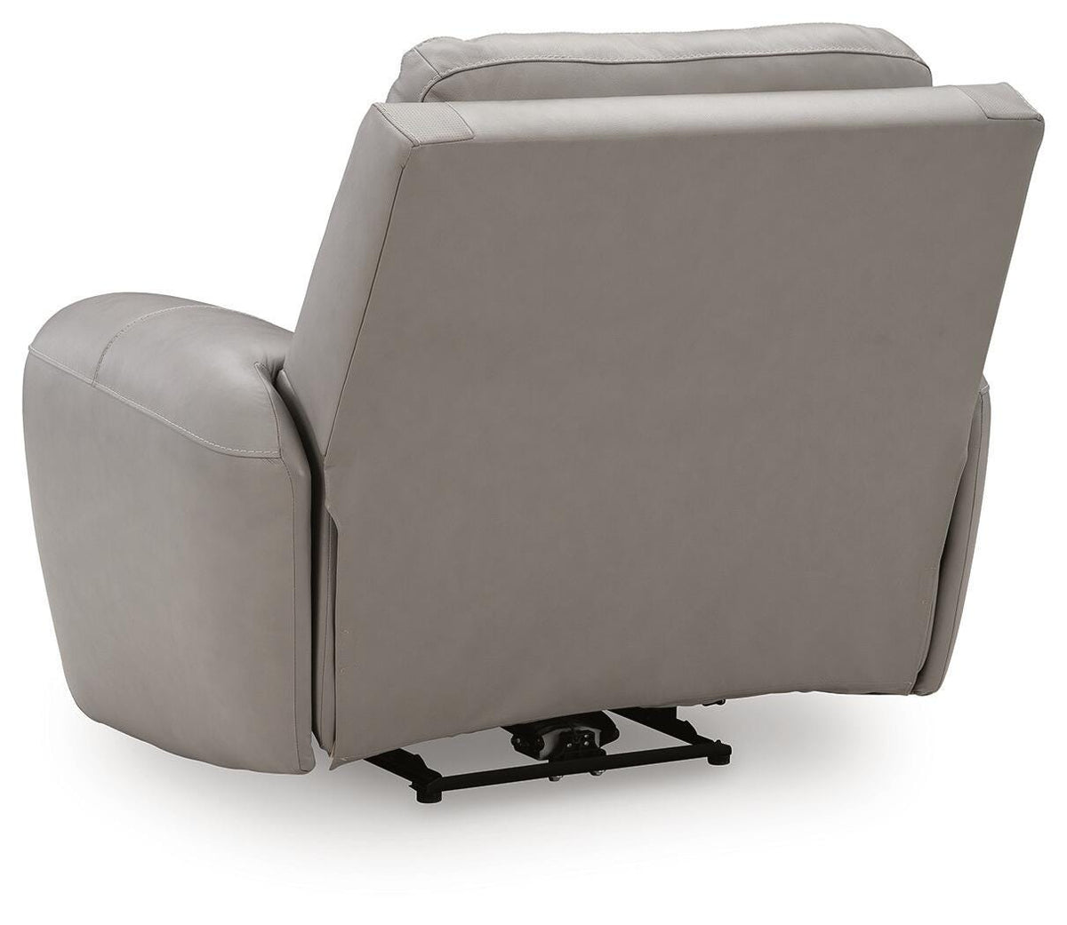 Real Moments Power Recliner with Audio Seating in Ash, back view
