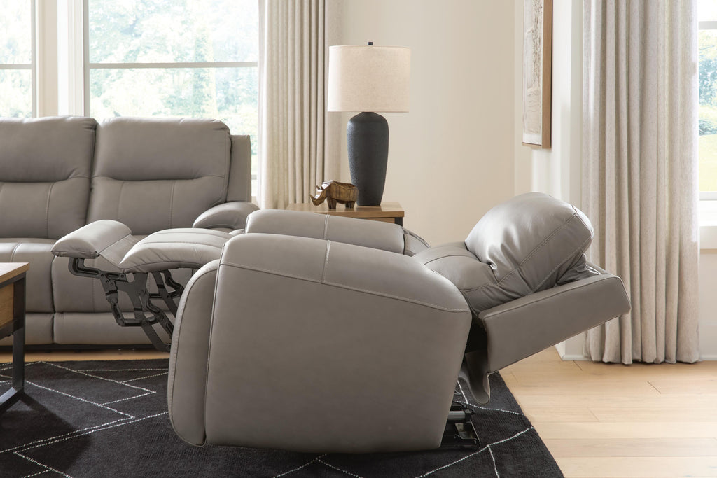 Real Moments Power Reclining Sofa with Audio Seating in Ash, alternate view 9