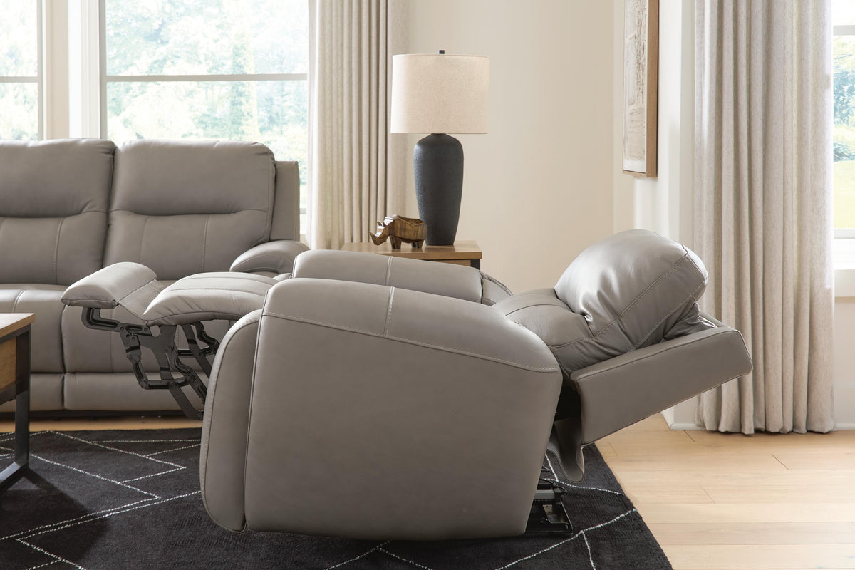 Real Moments Power Reclining Sofa with Audio Seating in Ash, alternate view 9