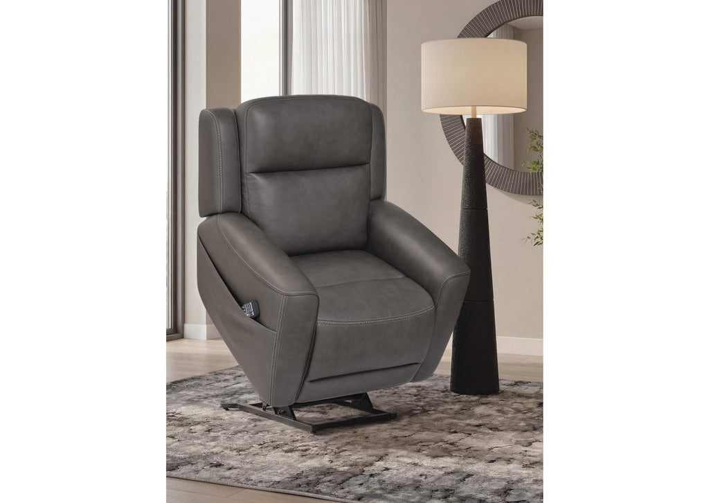 4Z-Tribano Power Lift Recliner angled view