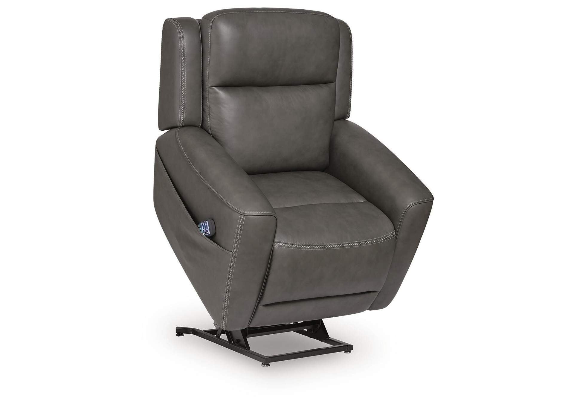 4Z-Tribano Power Lift Recliner angled view