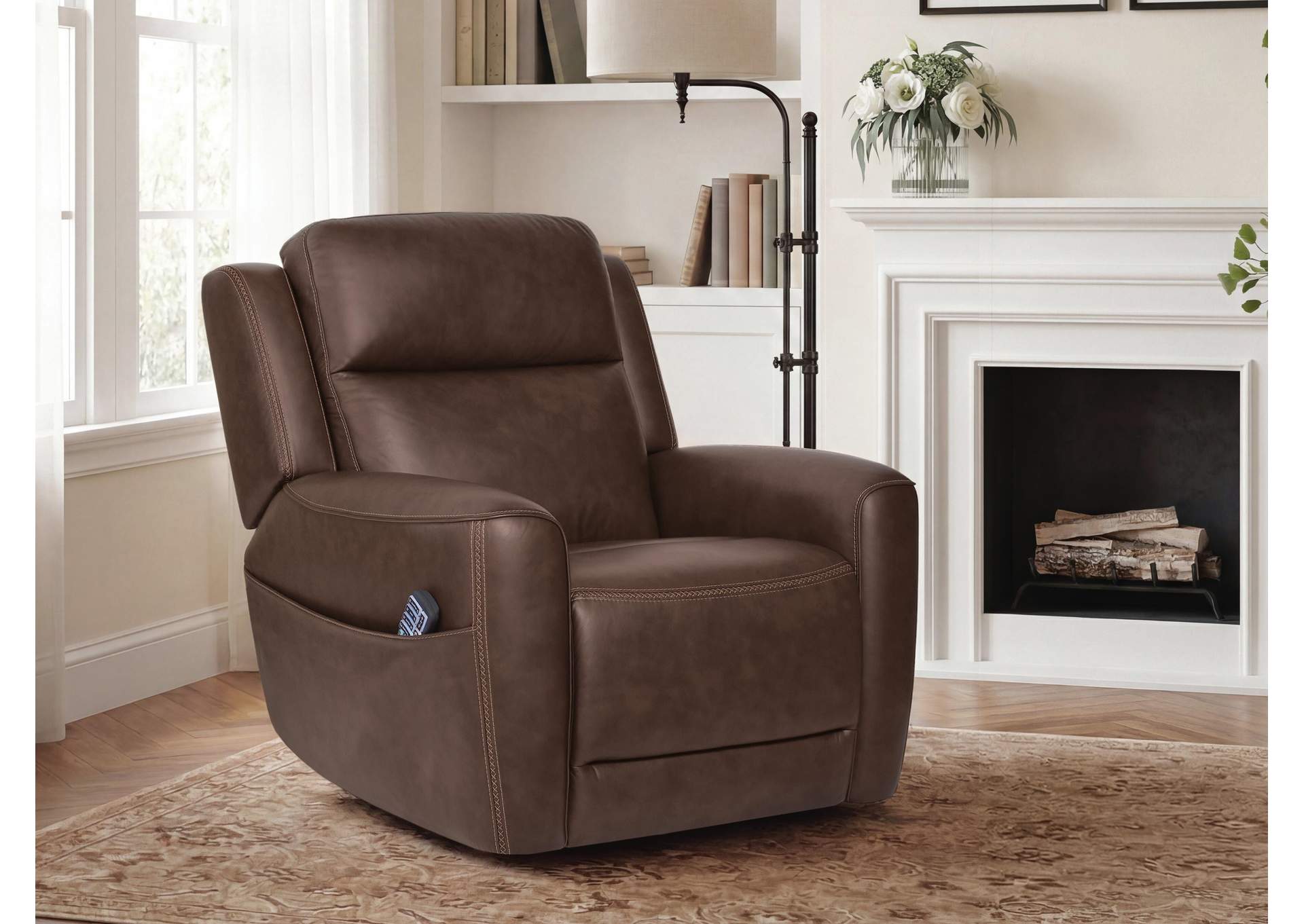 4Z-Tribano Power Lift Recliner angled view