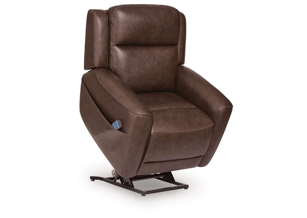 4Z-Tribano Power Lift Recliner angled view
