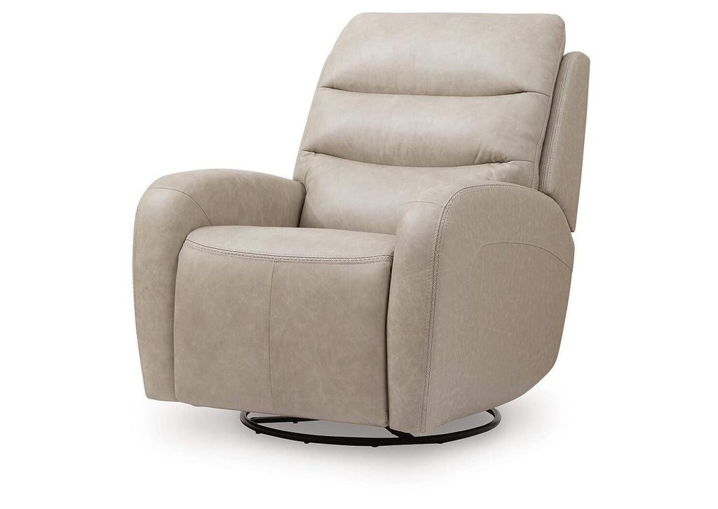 Motion-Max Swivel Glider Power Recliner angled view