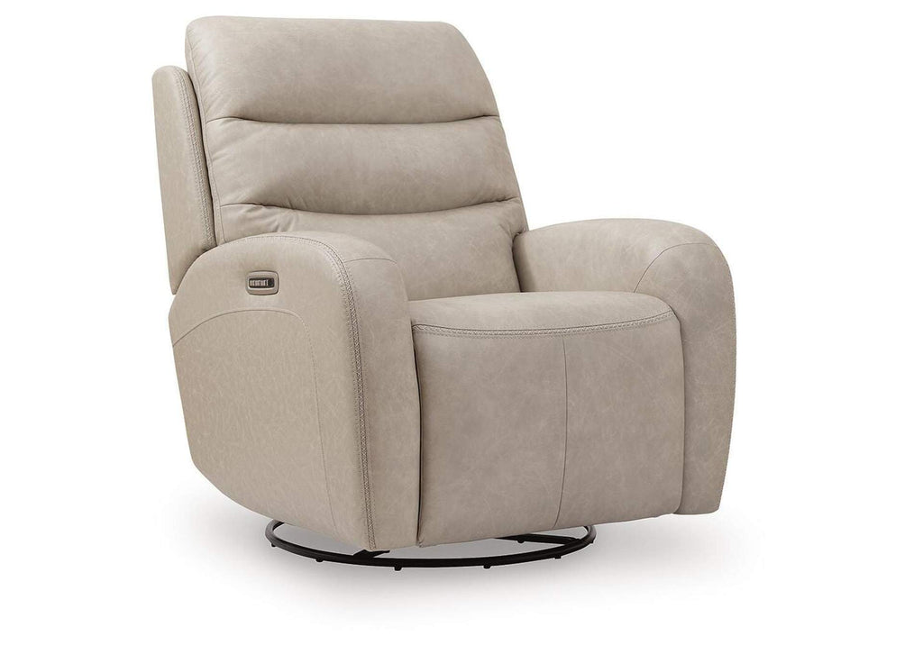 Motion-Max Swivel Glider Power Recliner angled view