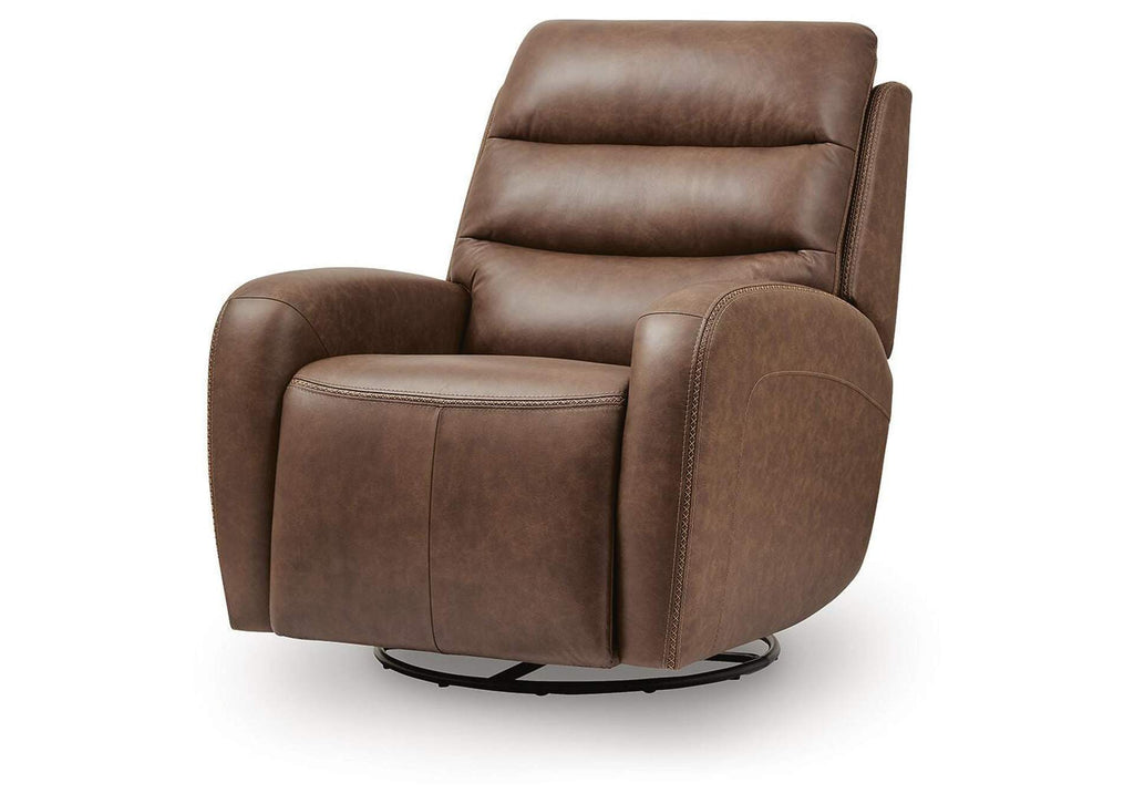 Motion-Max Swivel Glider Power Recliner angled view