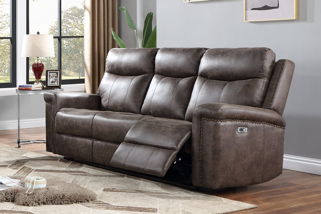 Quade Sofa w/Pwr Fr-Mocha