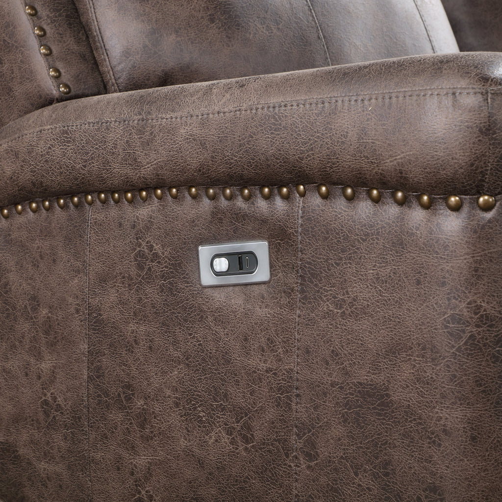 Quade Sofa w/Pwr Fr-Mocha