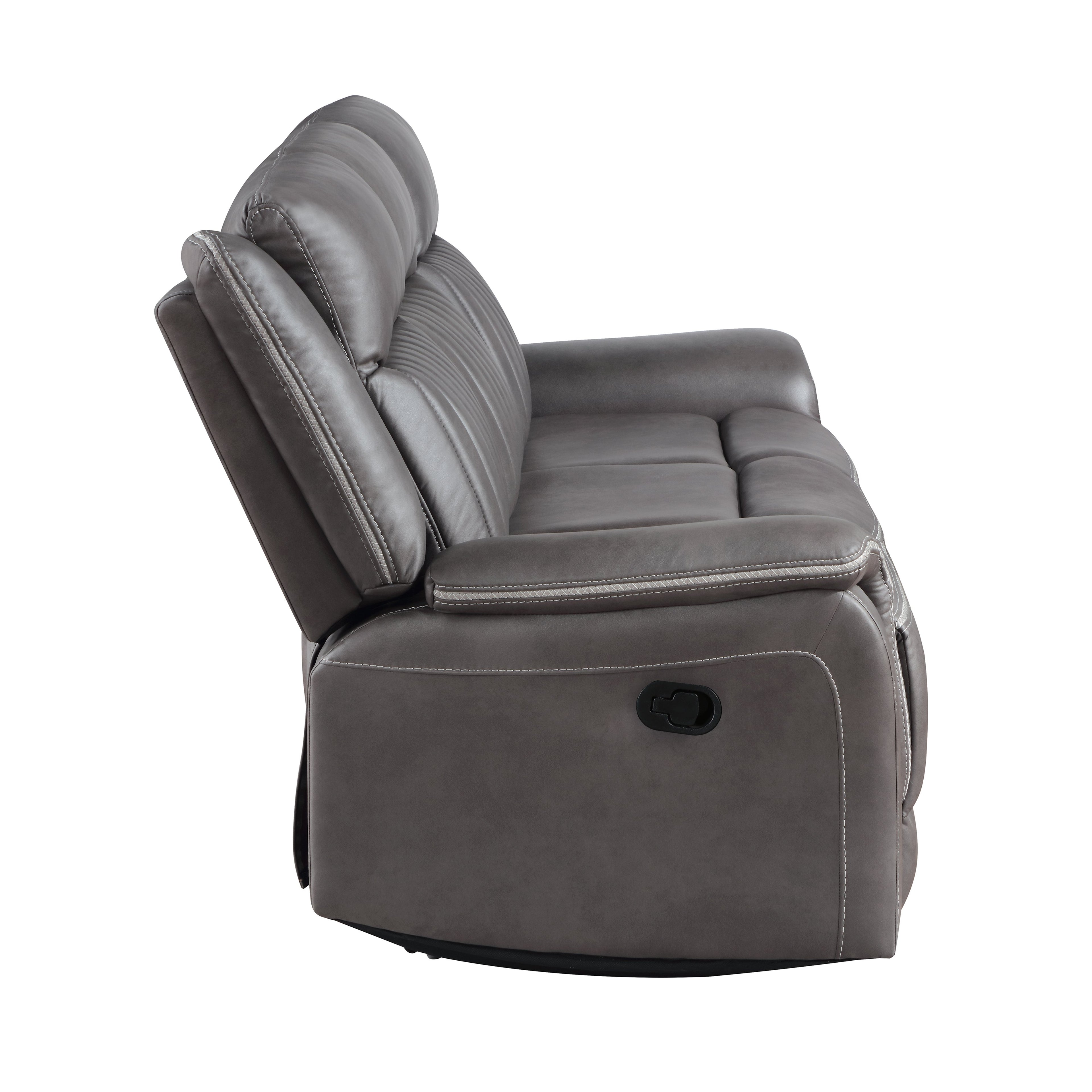 Enzo Sofa w/Dual Recliner- Gray