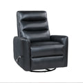 Takami Swivel Recliner - Black / Vegan Leather