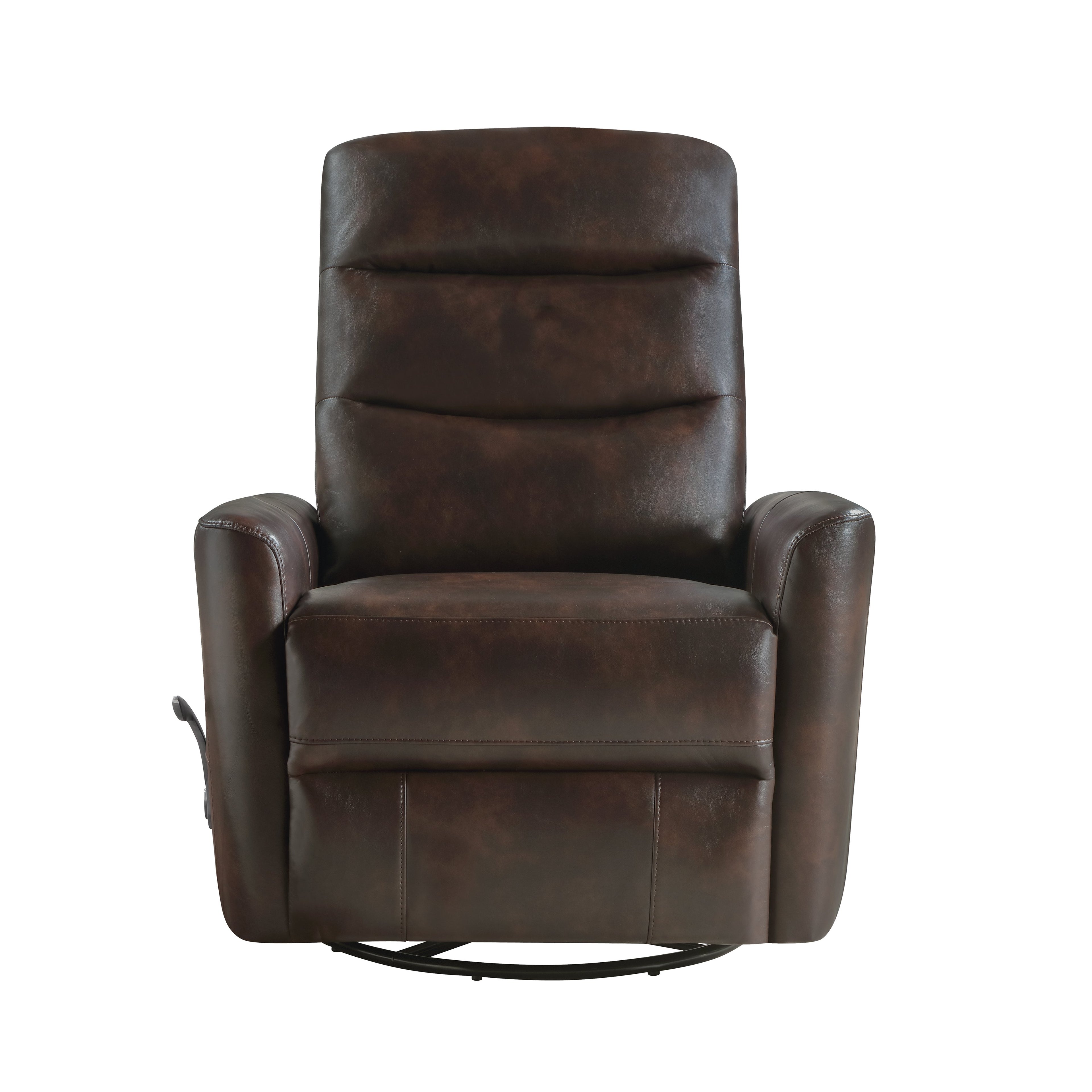 Takami Swivel Recliner - Brown / Vegan Leather