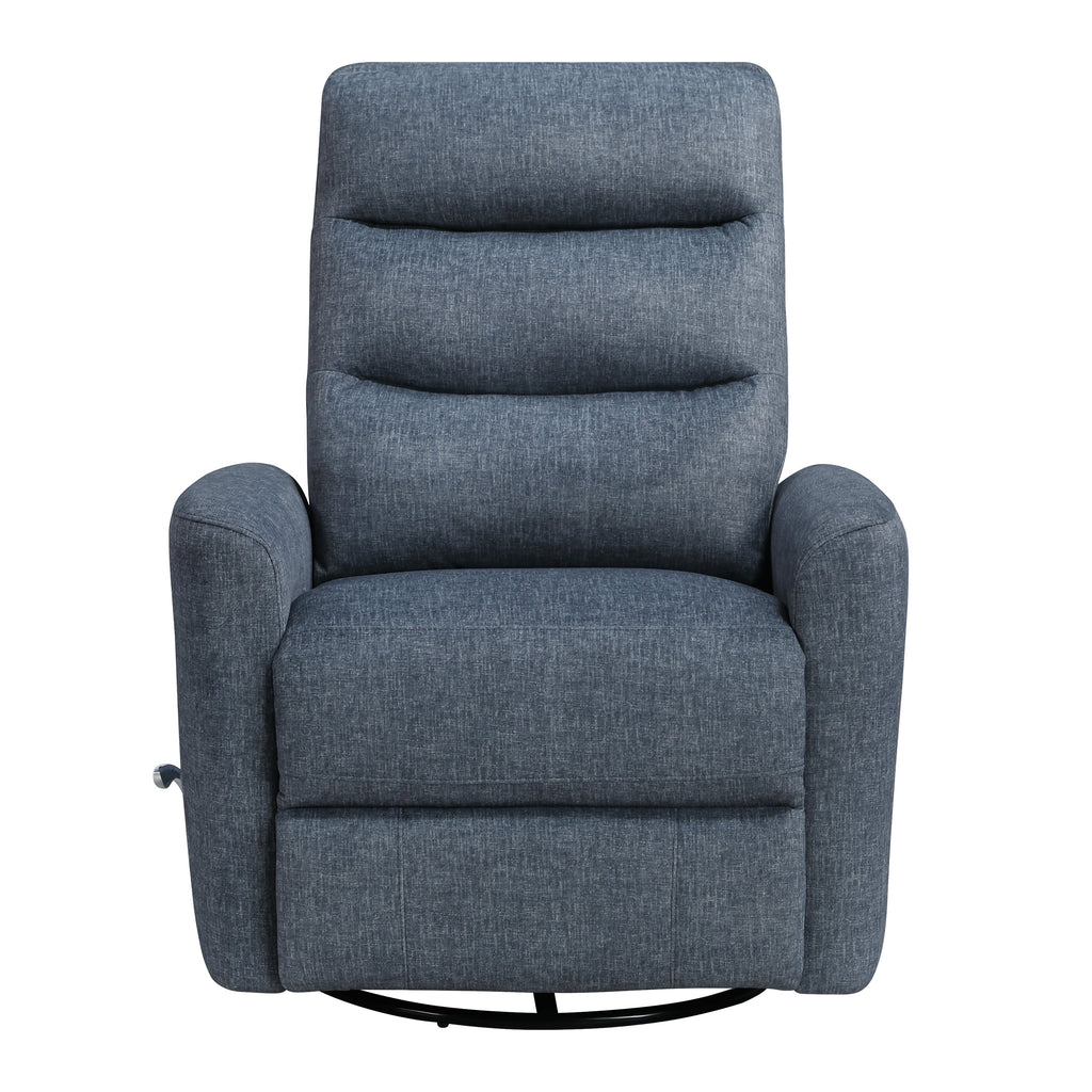 Takami Swivel Recliner - Blue / Polyester
