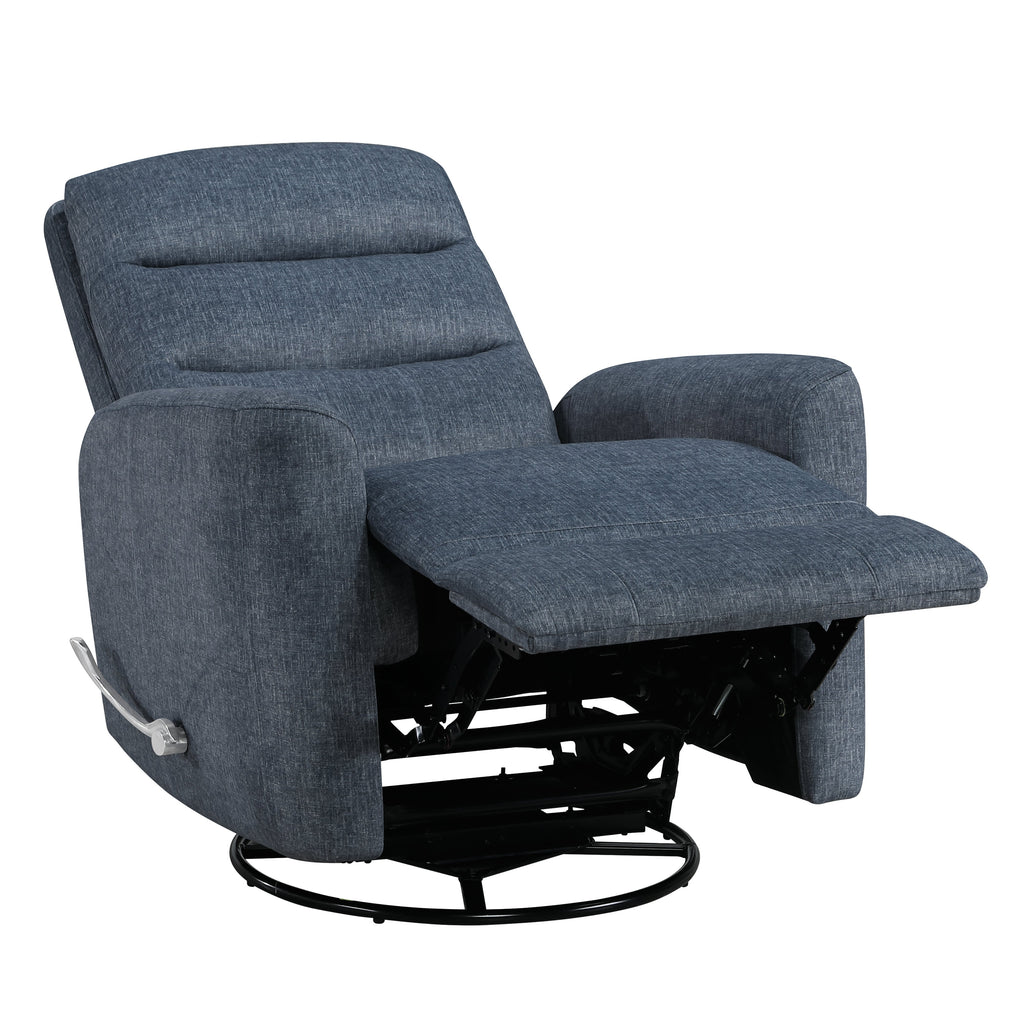 Takami Swivel Recliner - Blue / Polyester