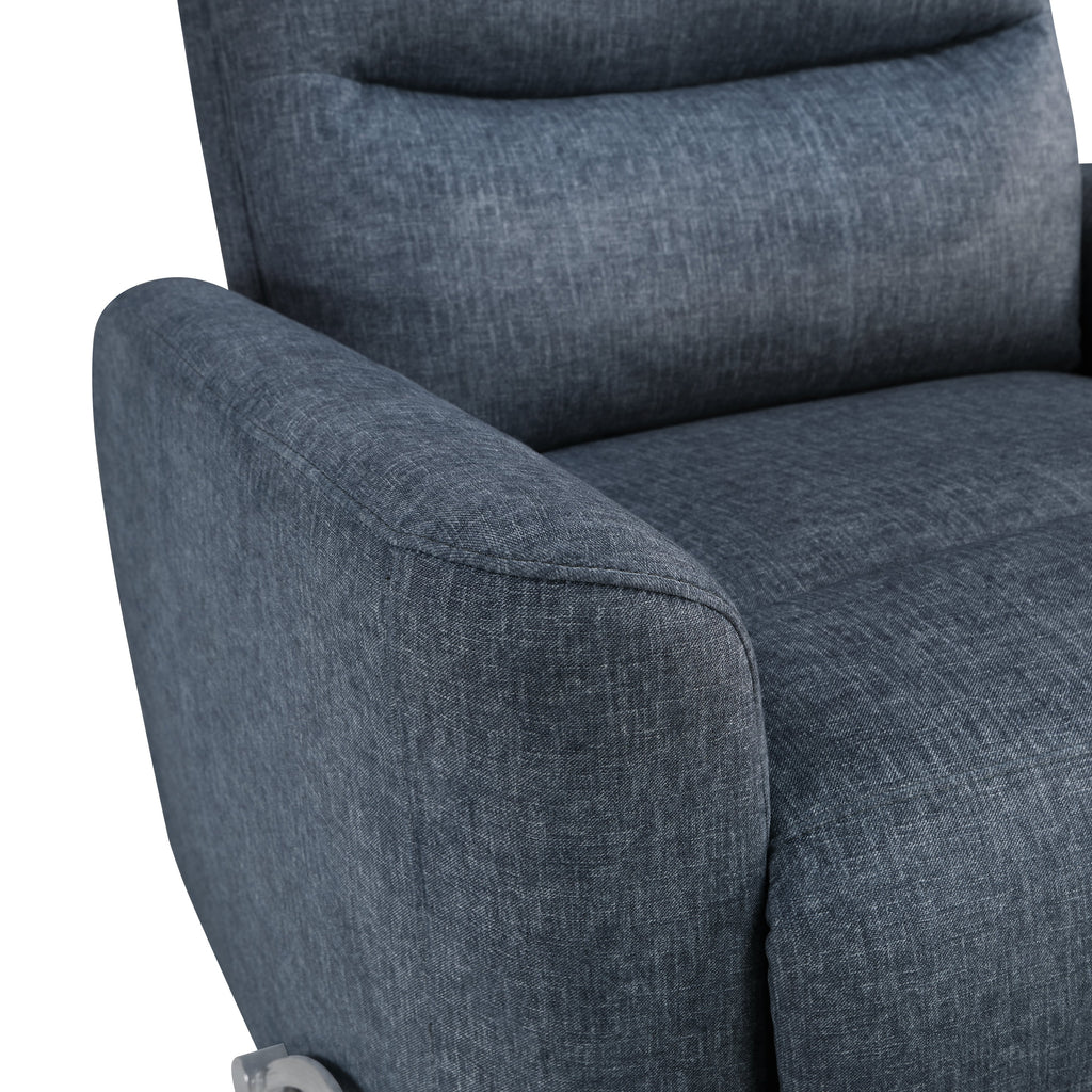 Takami Swivel Recliner - Blue / Polyester