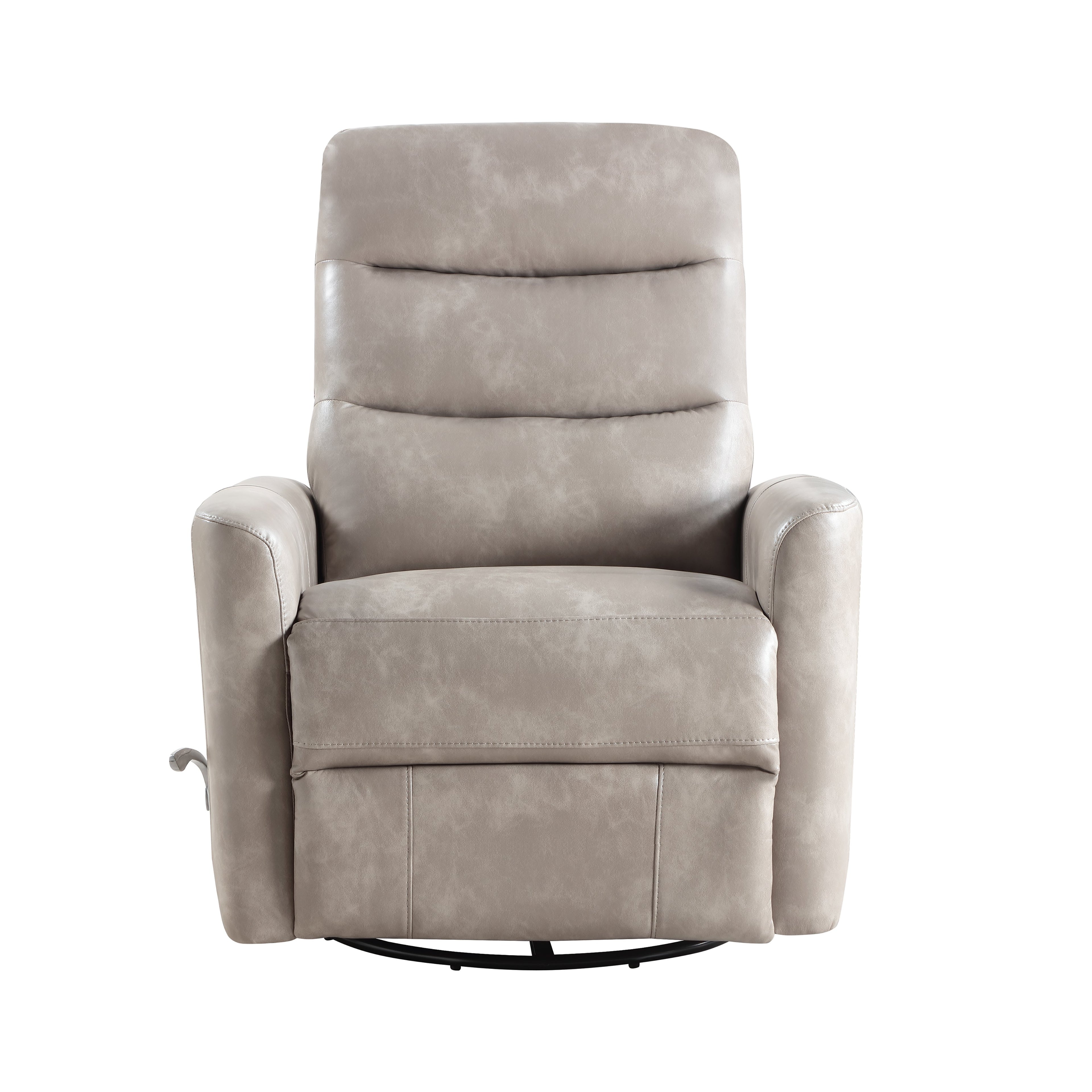 Takami Swivel Recliner - Gray / Vegan Leather