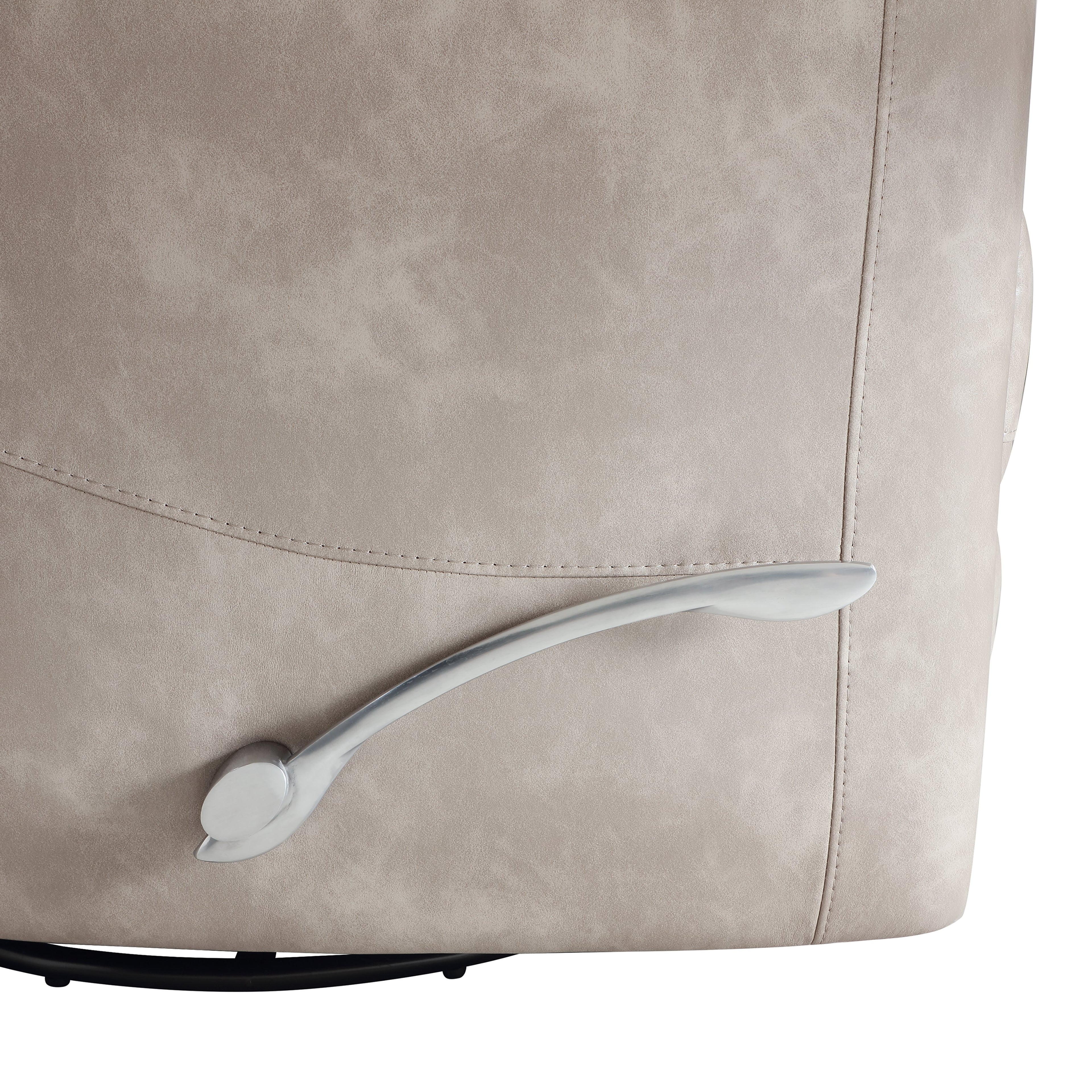 Takami Swivel Recliner - Gray / Vegan Leather