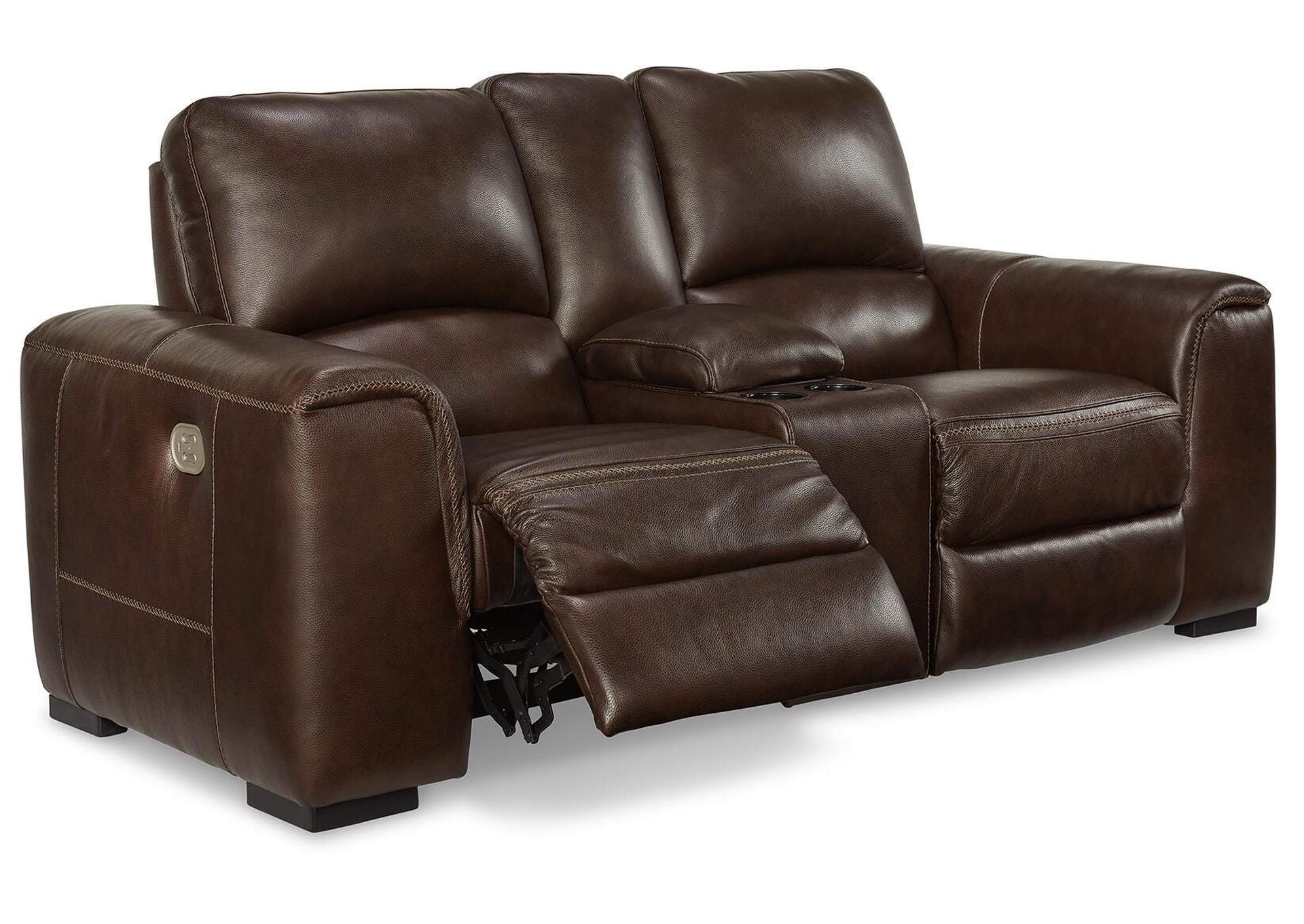 Alessandro Power Reclining Loveseat with Console angled view