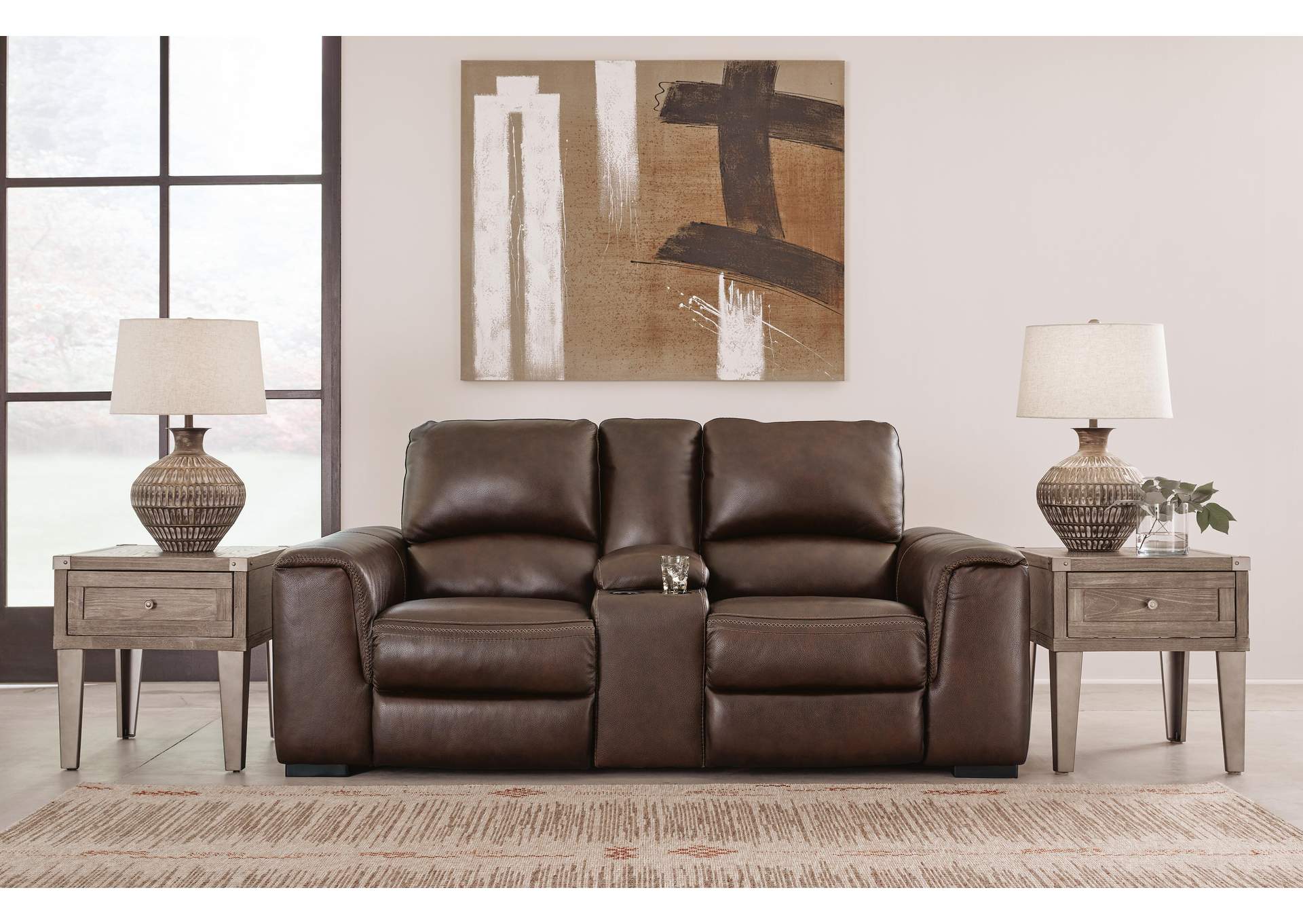 Alessandro Power Reclining Loveseat with Console