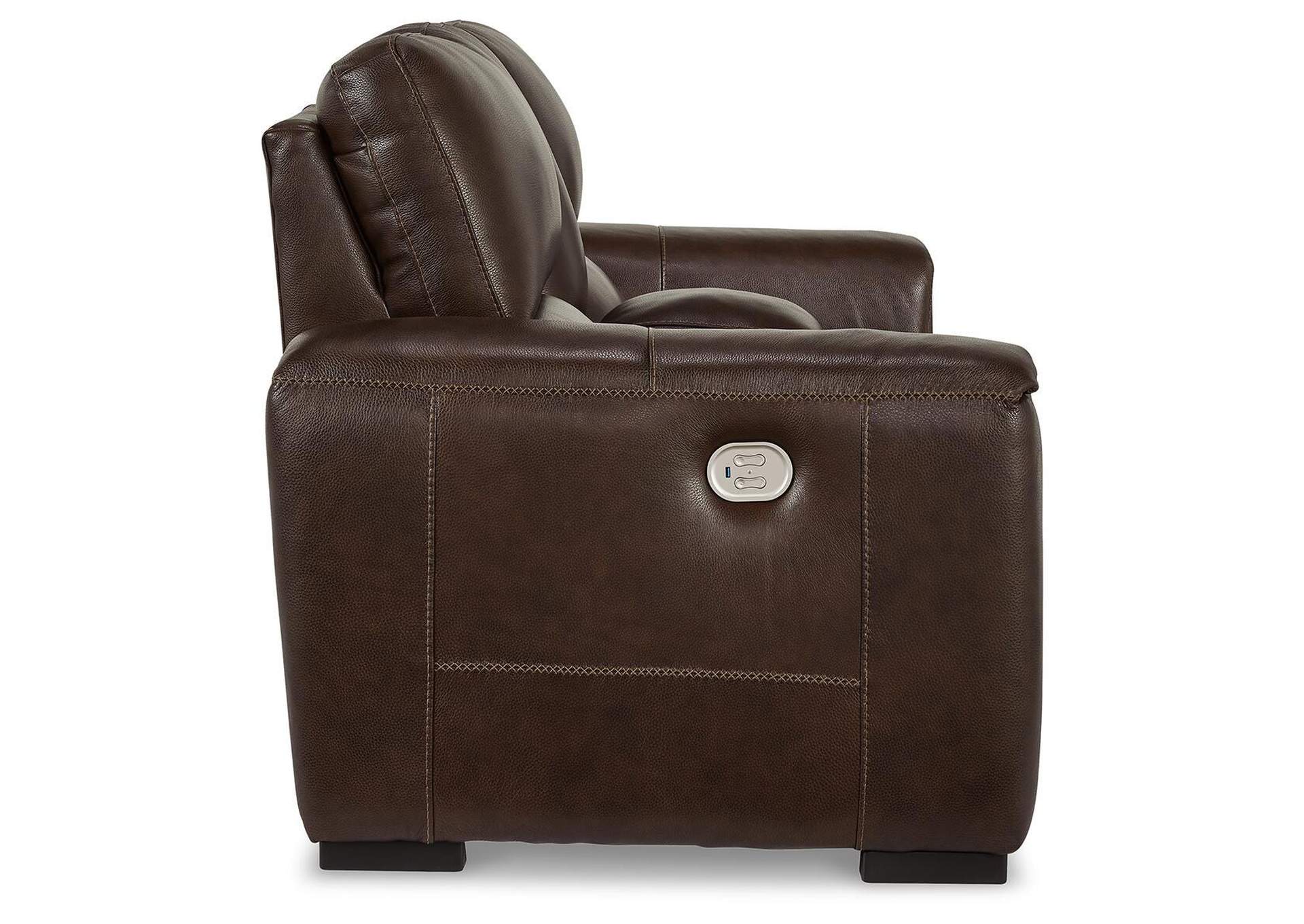 Alessandro Power Reclining Loveseat with Console side view