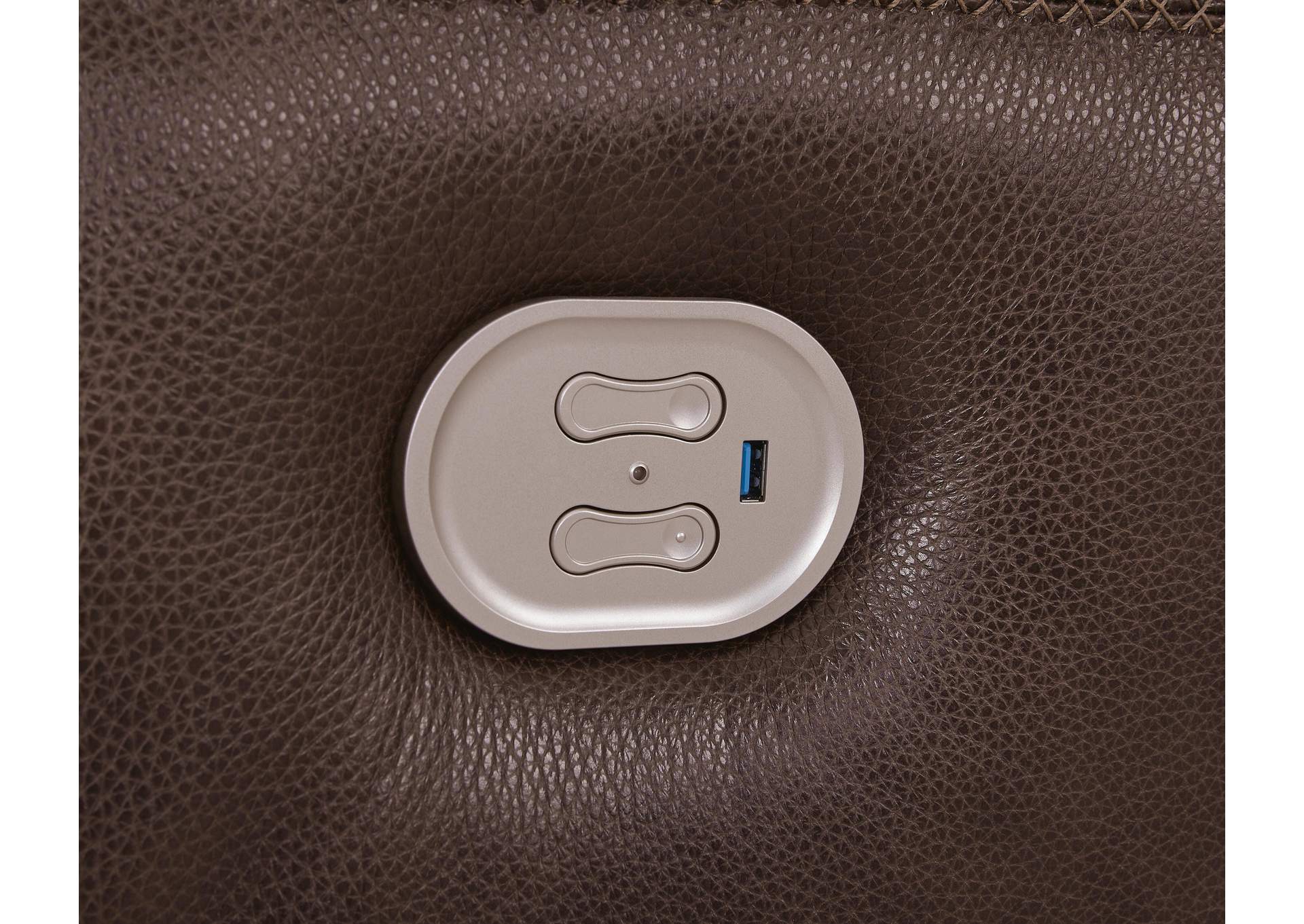 Alessandro Power Reclining Loveseat with Console detail