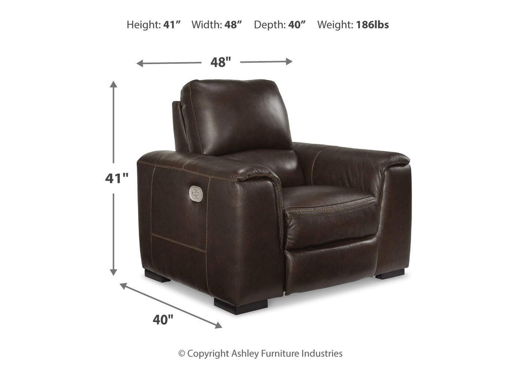 Alessandro Power Recliner dimensions