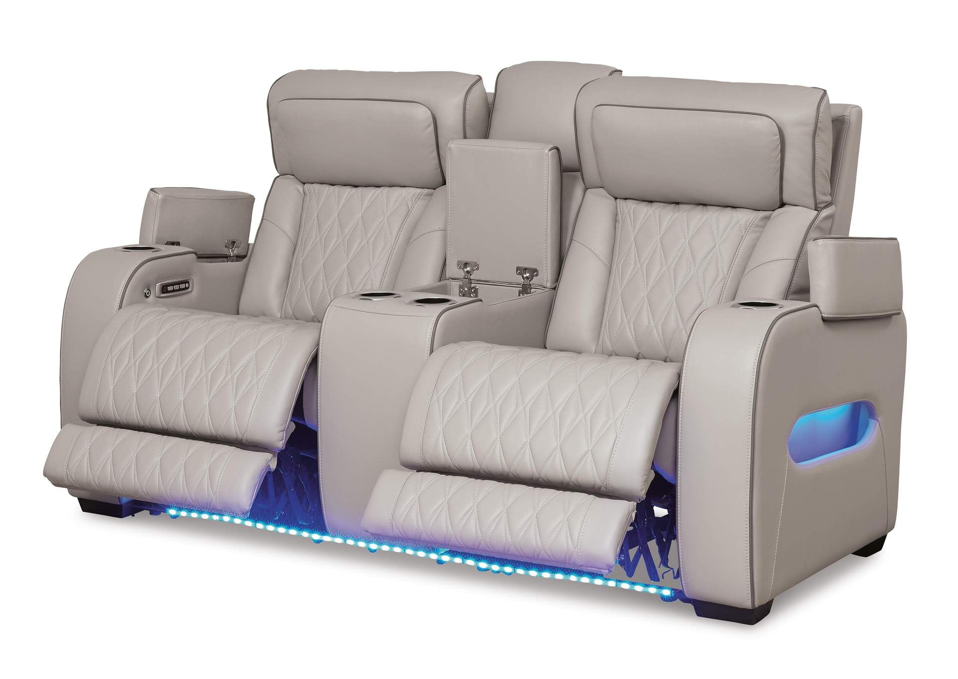 Boyington Power Reclining Loveseat with Console angled view