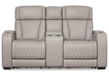 Boyington Dual Power Leather Sofa, Loveseat and Recliner