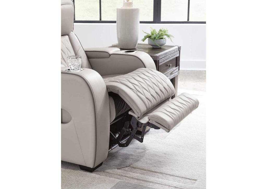 Boyington Dual Power Leather Sofa, Loveseat and Recliner
