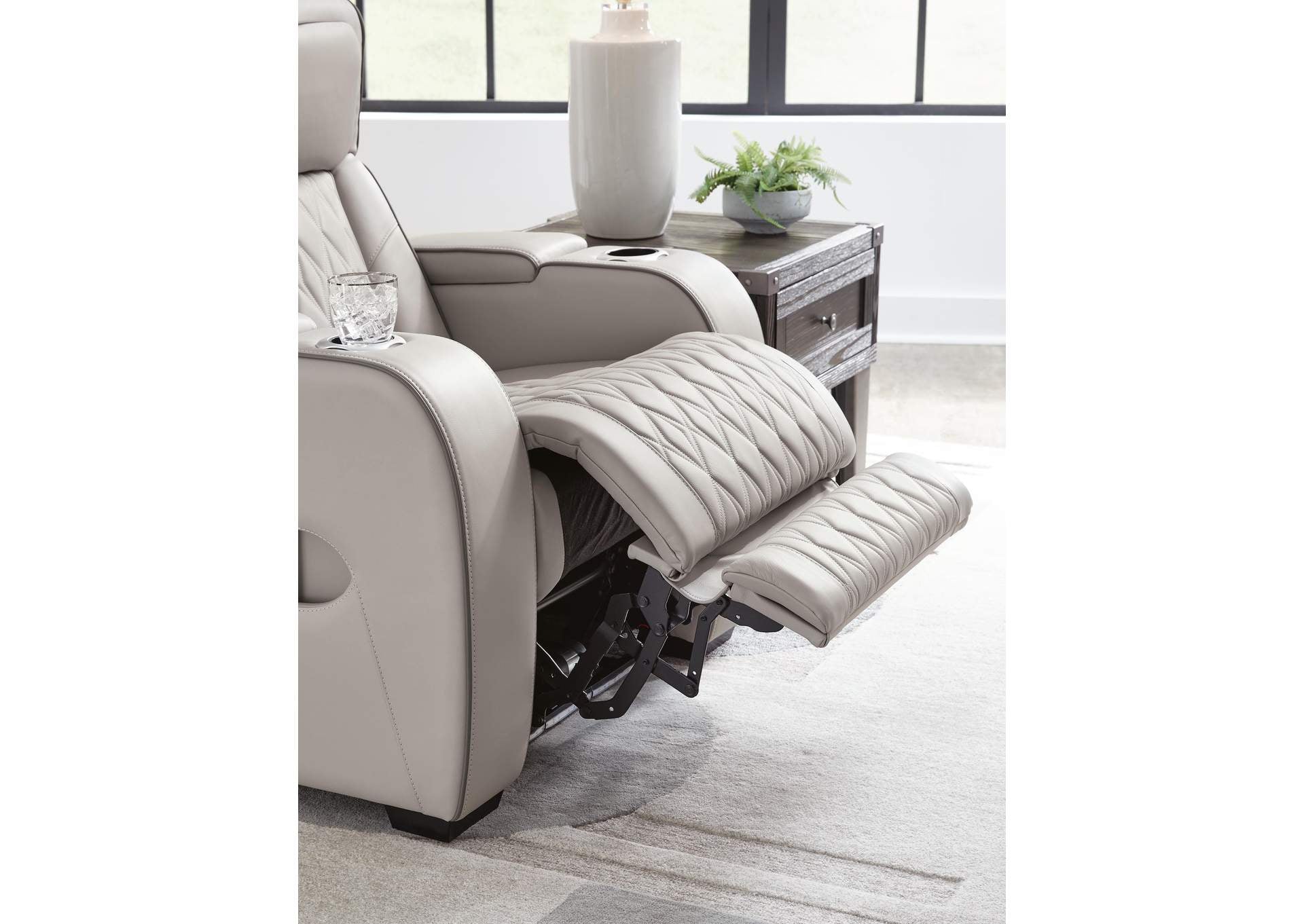 Boyington Dual Power Leather Sofa, Loveseat and Recliner