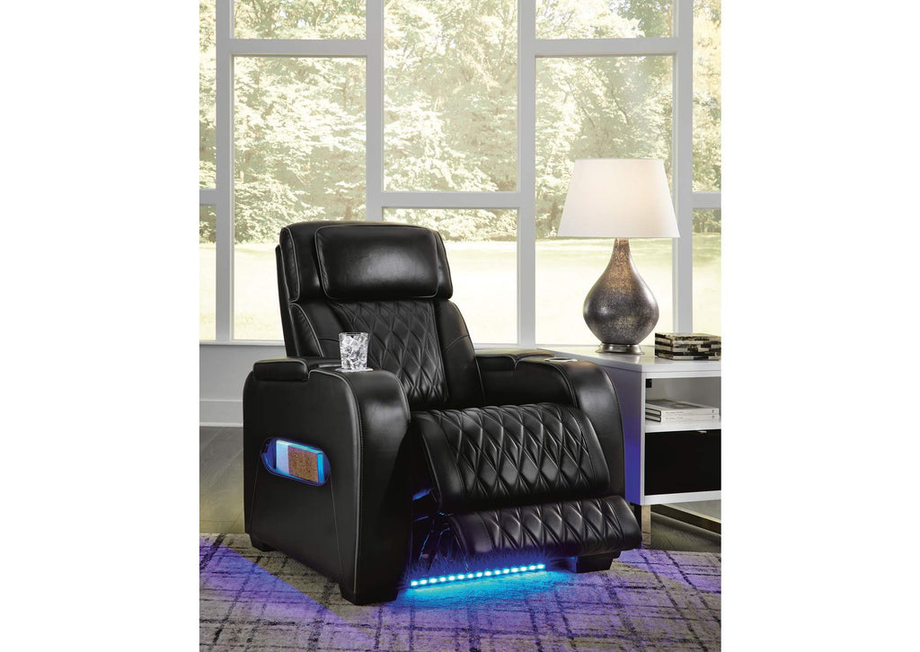 Boyington Dual Power Leather Sofa, Loveseat and Recliner