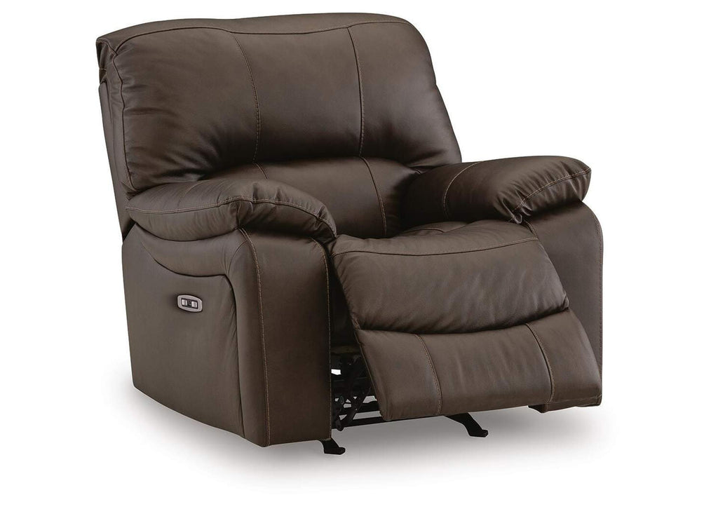 Leesworth Power Sofa, Loveseat and Recliner angled view