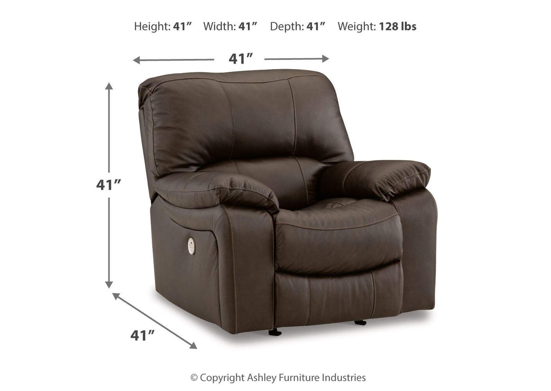 Leesworth Power Sofa, Loveseat and Recliner dimensions