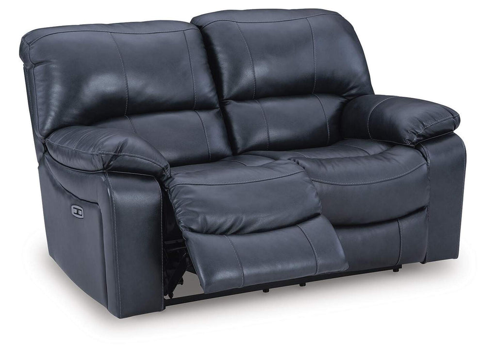 Leesworth Power Reclining Loveseat angled view
