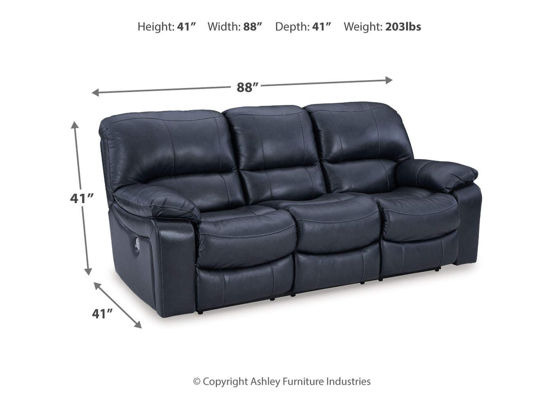 Leesworth Power Reclining Sofa dimensions