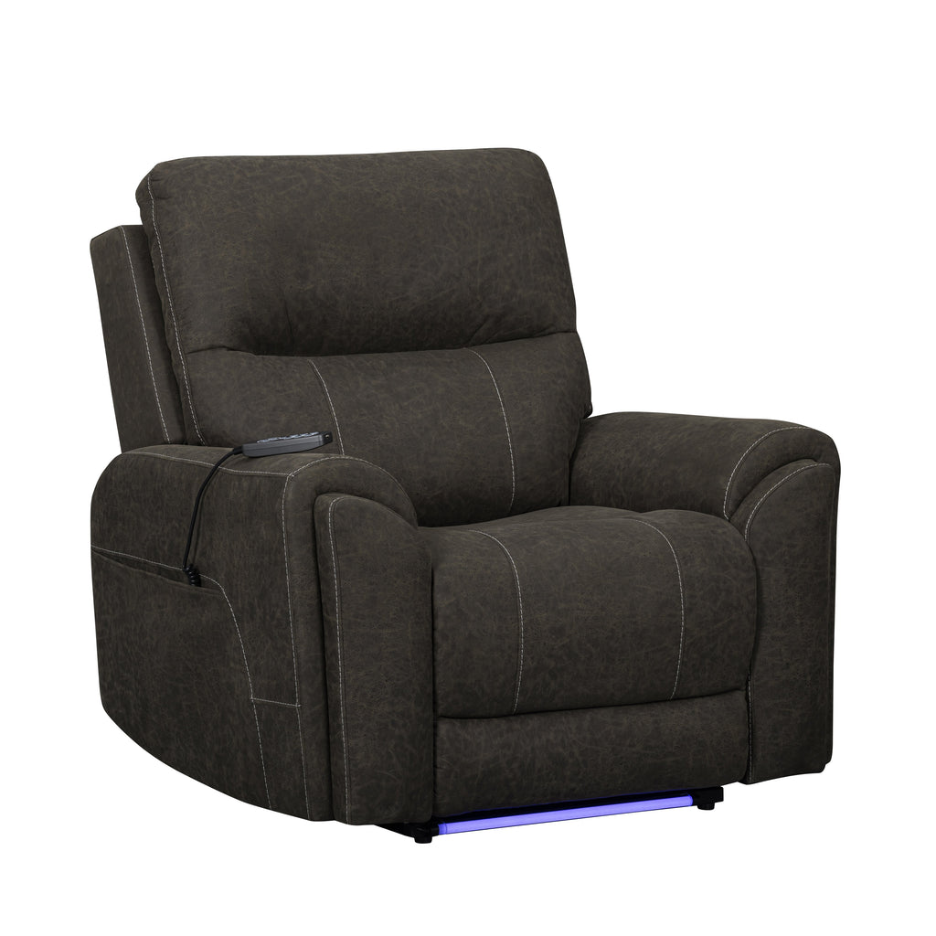 Gaia Auto Glider Recliner w/Pwr Hr & Fr-Sable