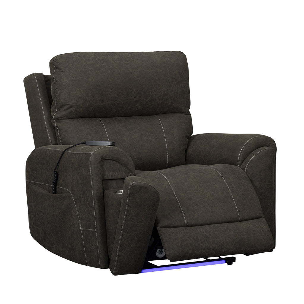 Gaia Auto Glider Recliner w/Pwr Hr & Fr-Sable