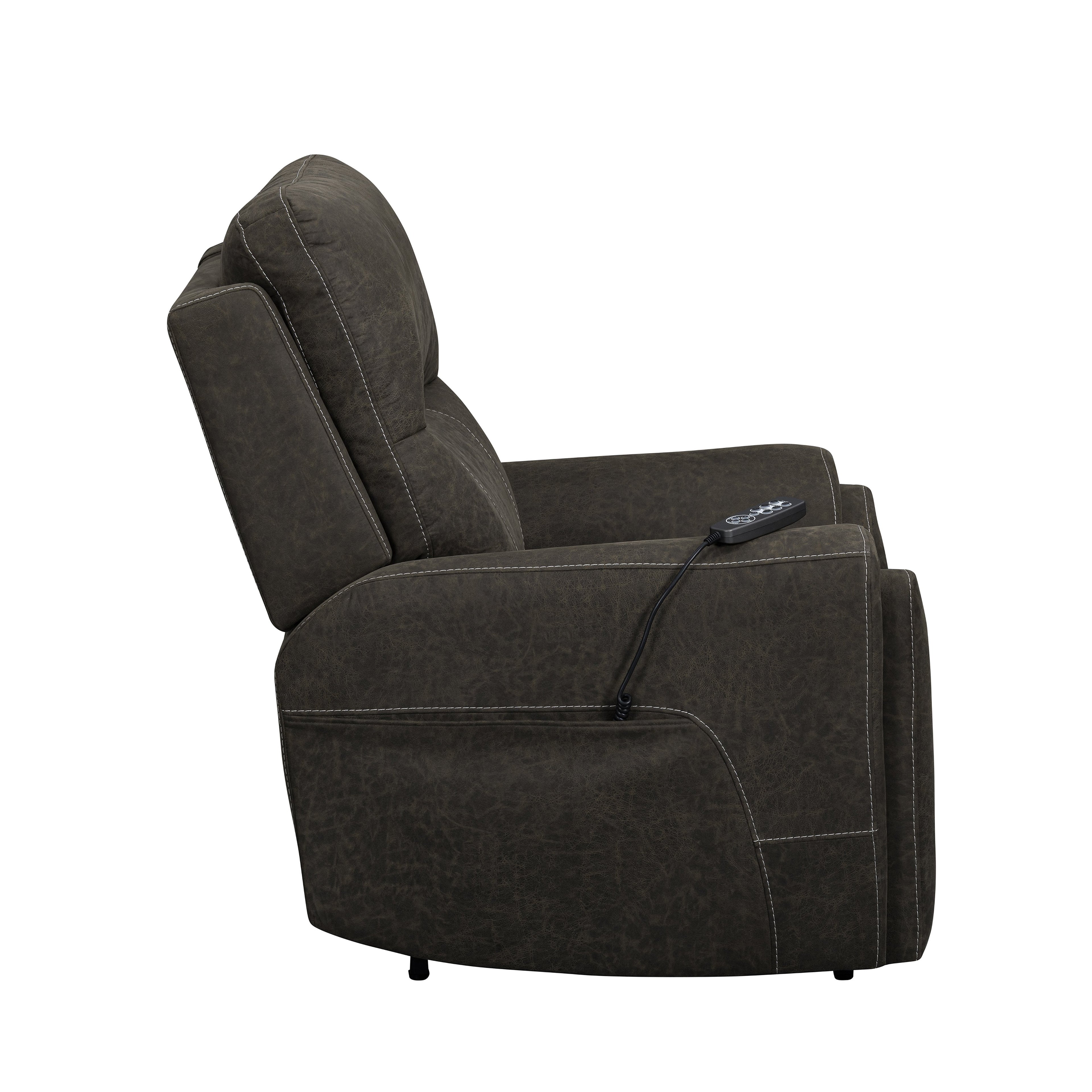 Gaia Auto Glider Recliner w/Pwr Hr & Fr-Sable