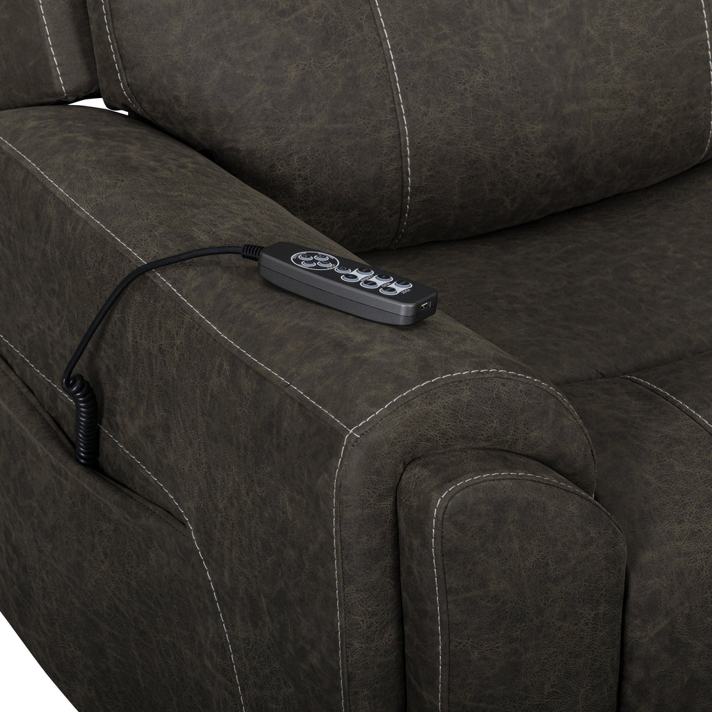 Gaia Auto Glider Recliner w/Pwr Hr & Fr-Sable