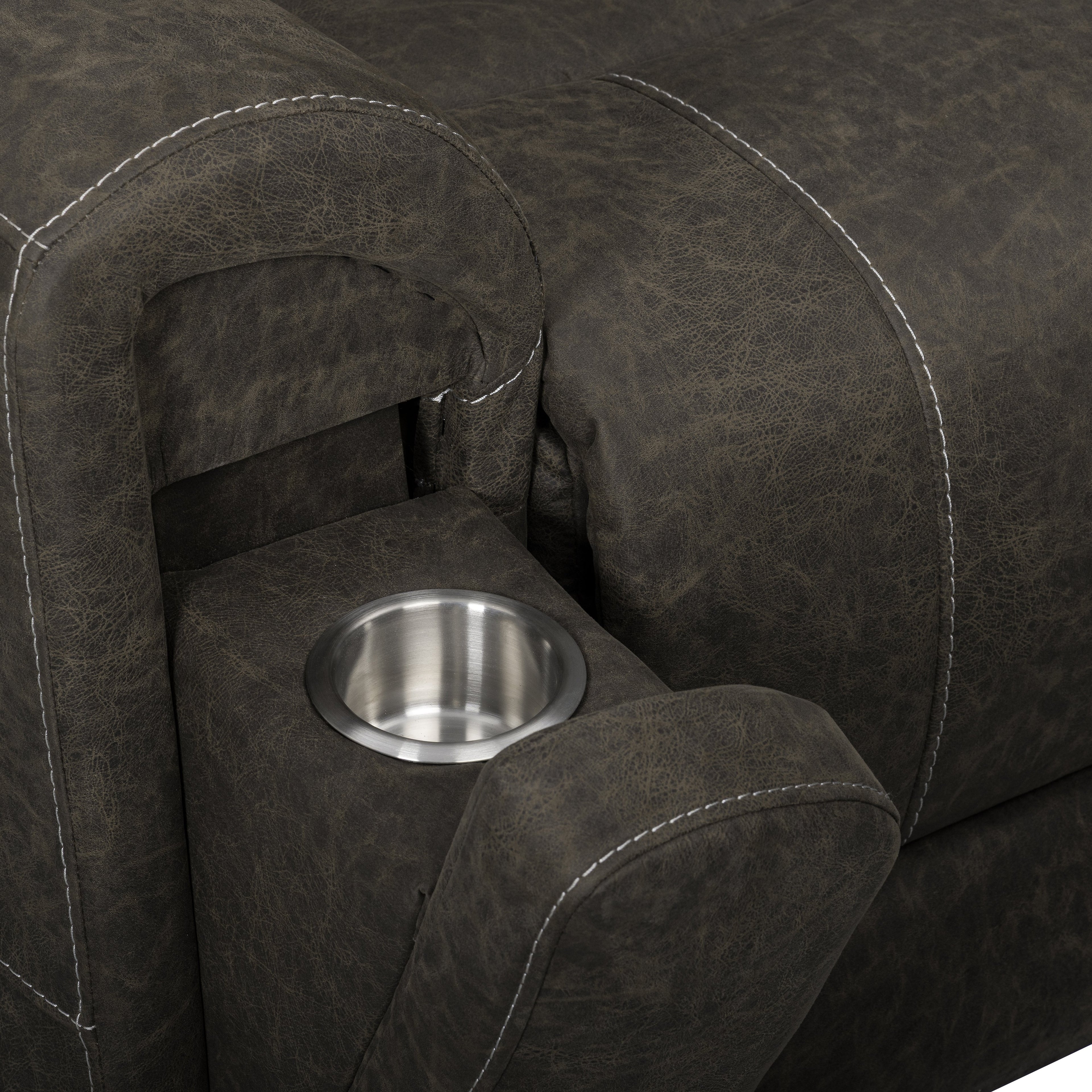 Gaia Auto Glider Recliner w/Pwr Hr & Fr-Sable