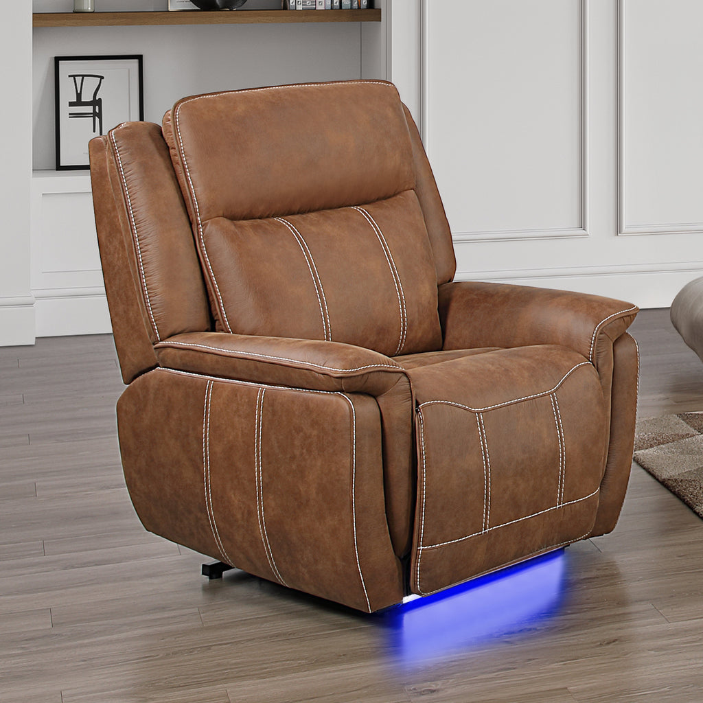 Kyra Auto Glider Recliner w/Pwr Hr & Fr-Saddle