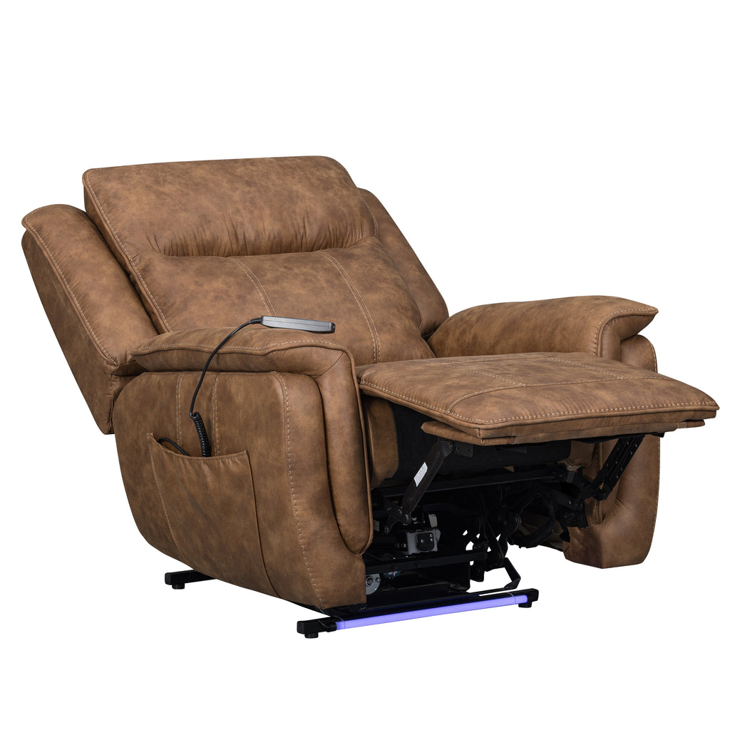 Kyra Auto Glider Recliner w/Pwr Hr & Fr-Saddle
