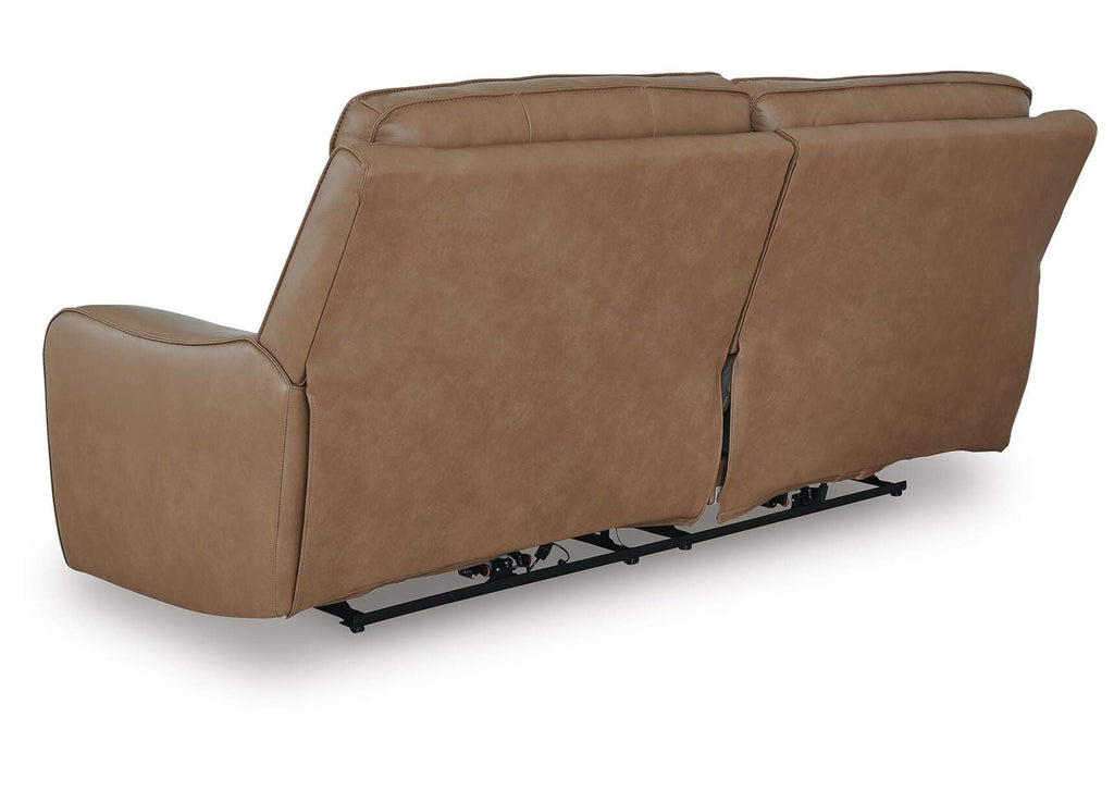 Silverbrooke Dual Power Leather Reclining Sofa and Loveseat