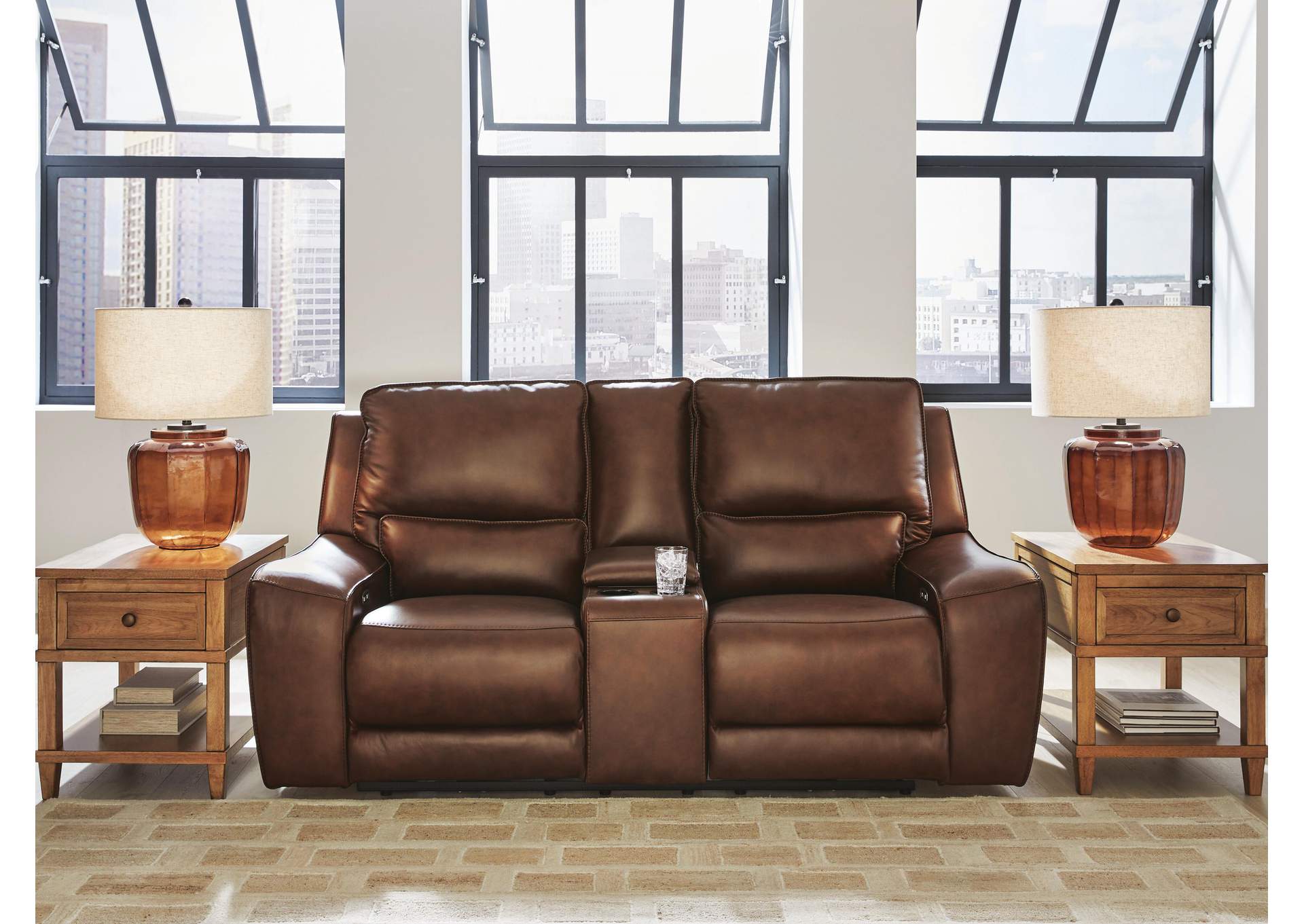 DeepWakes Power Reclining Loveseat with Console