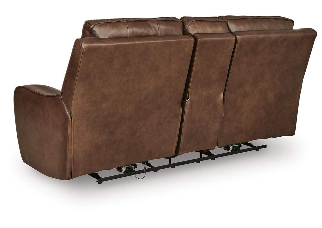 Silverbrooke Dual Power Leather Reclining Sofa and Loveseat