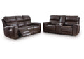 Beadel Dual Power Leather Reclining Sofa and Loveseat