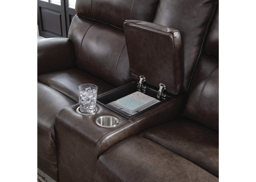 Beadel Dual Power Leather Reclining Sofa and Loveseat