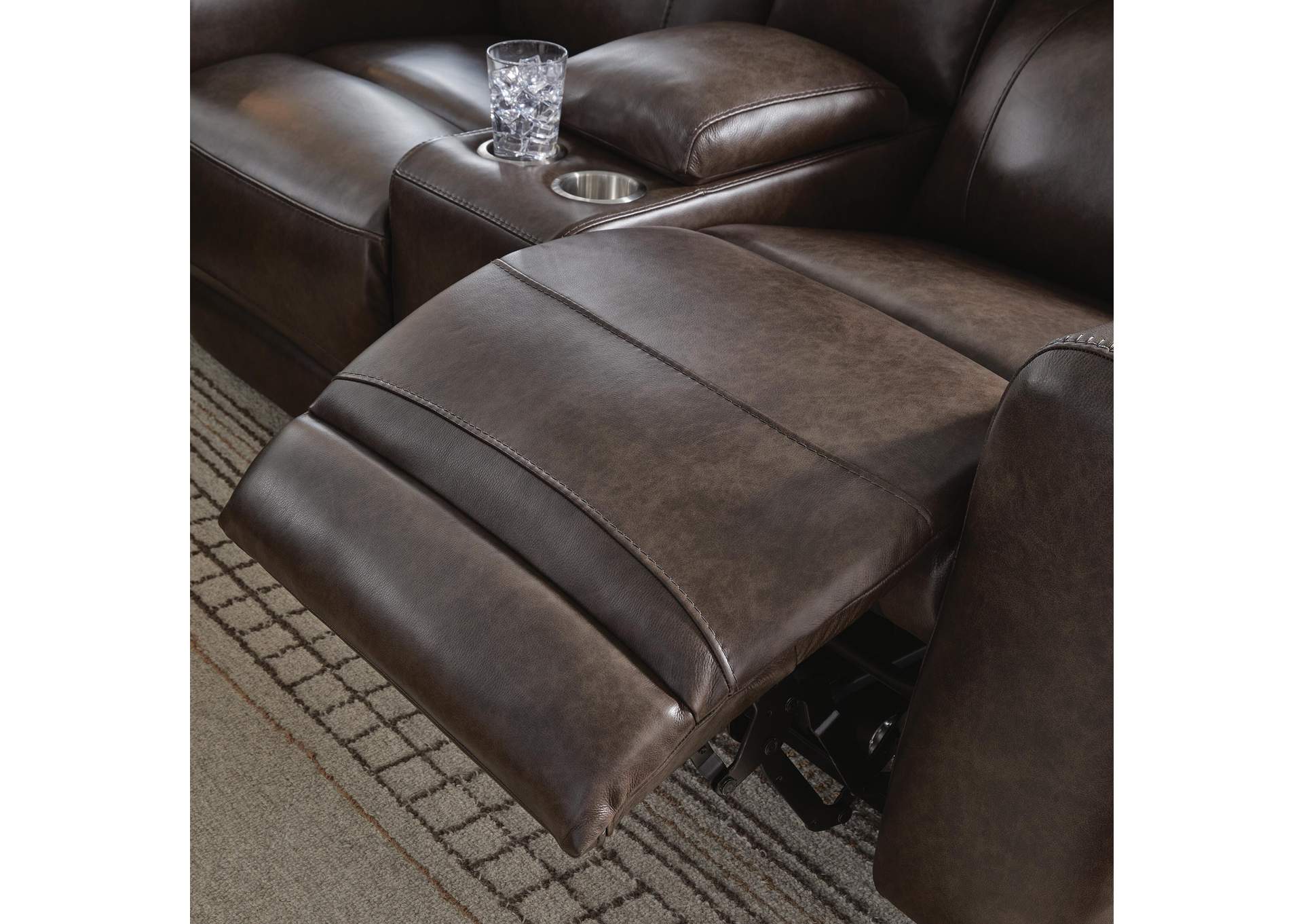 Beadel Dual Power Leather Reclining Sofa and Loveseat