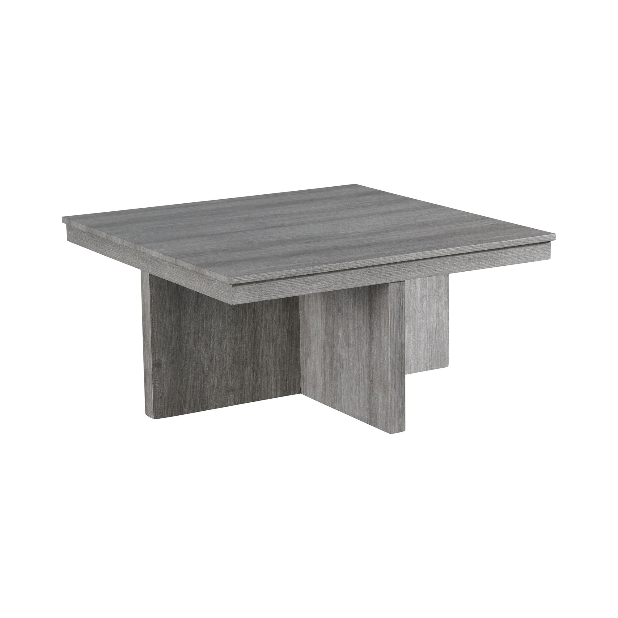 Uster Coffee Table w/Four Storage Stools Grey