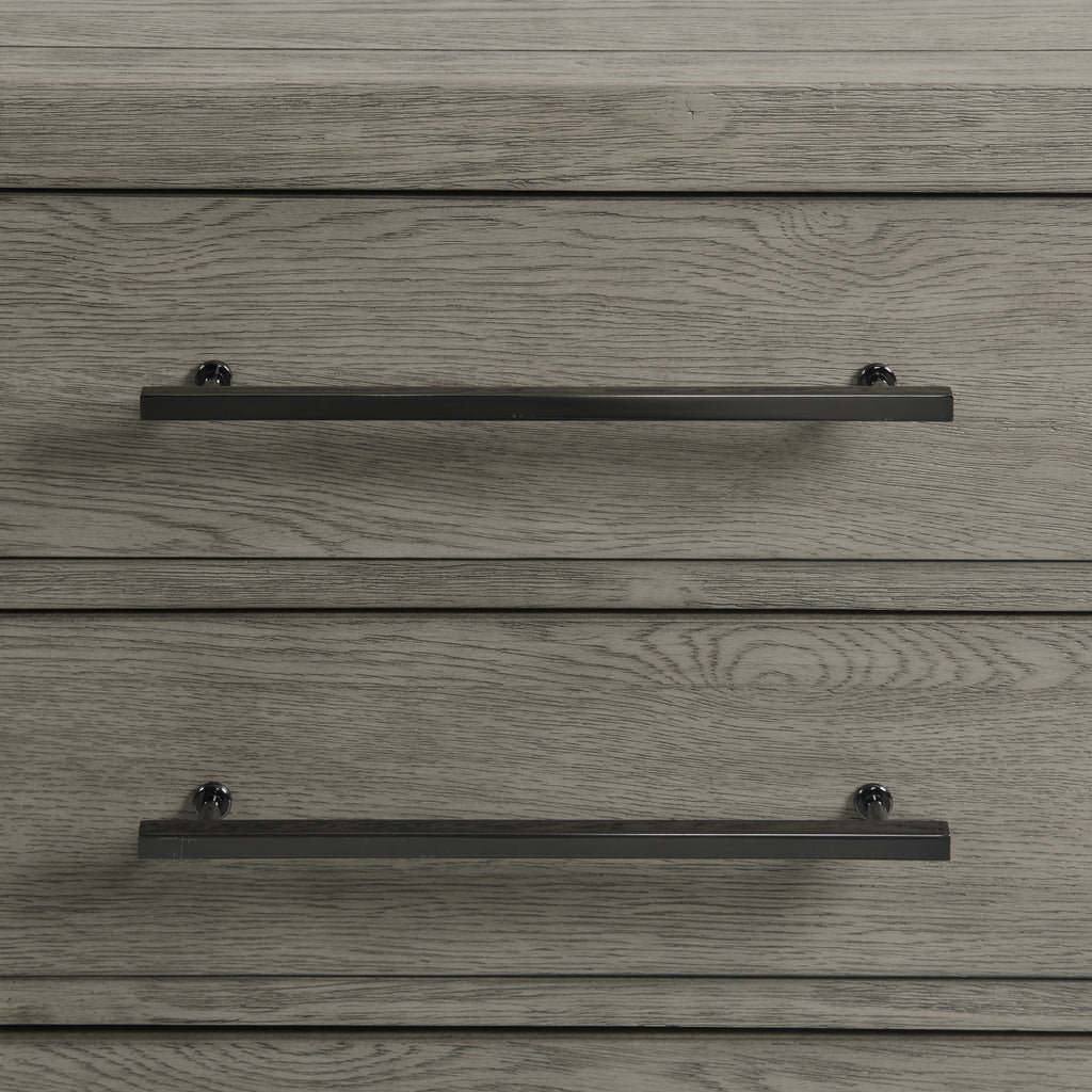 Versailles Contemporary 3-Drawer Nightstand In Grey